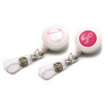 Breast Cancer Awareness Plastic Badge Reel w/ 3 Day Service